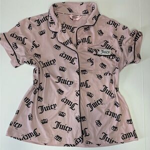 Juicy Couture Button Up Pajama Top - Large